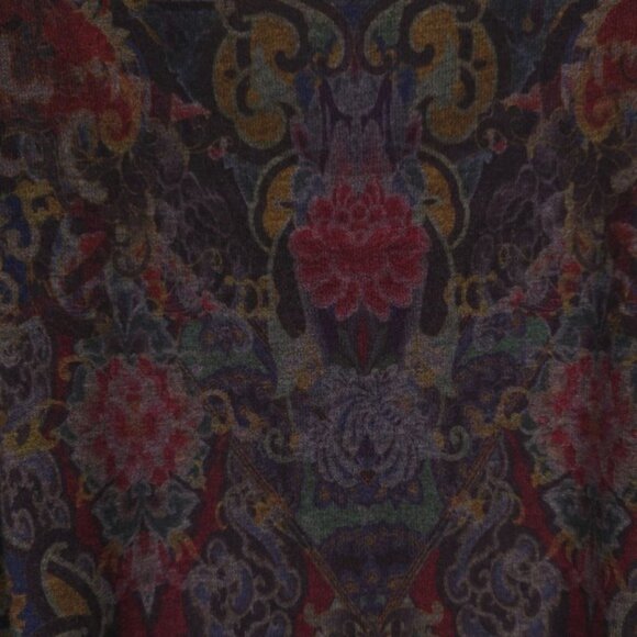 Soft Surroundings Women's Floral Tunic Top LARGE Scoop Neck Artsy USA🇺🇸MADE - Picture 7 of 7